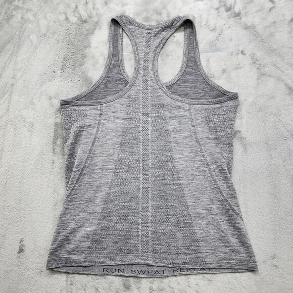 Lululemon Swiftly Tech Racerback Tank Heathered Slate Womens 10 Gray Running - Picture 2 of 8